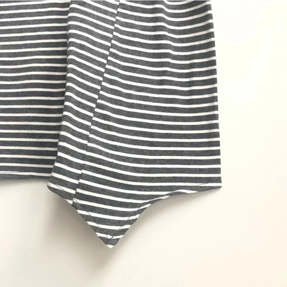 New CCX City Chic Relaxed High Low Striped print short sleeve shirt basic tee - Picture 6 of 13